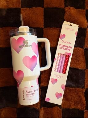 2026 Stanley Target Frost Heart Gradient 40 oz Valentine White Pink Tumbler NEW